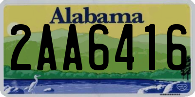 AL license plate 2AA6416