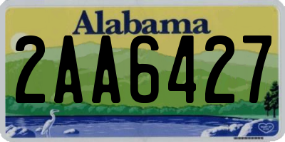 AL license plate 2AA6427