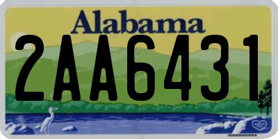 AL license plate 2AA6431