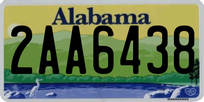 AL license plate 2AA6438