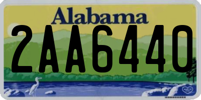 AL license plate 2AA6440