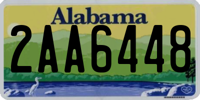 AL license plate 2AA6448