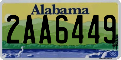 AL license plate 2AA6449
