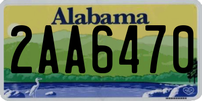 AL license plate 2AA6470