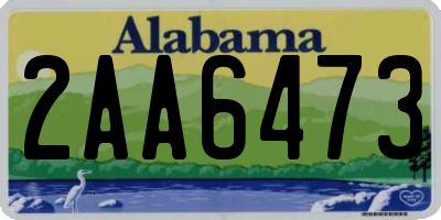AL license plate 2AA6473