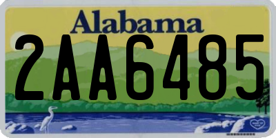 AL license plate 2AA6485
