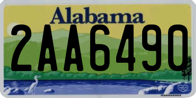 AL license plate 2AA6490