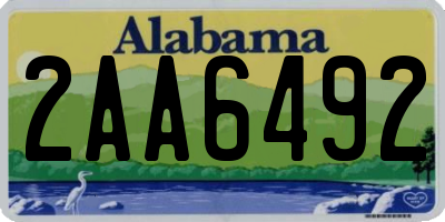AL license plate 2AA6492