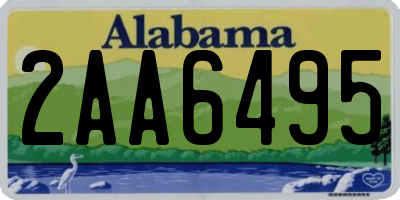 AL license plate 2AA6495