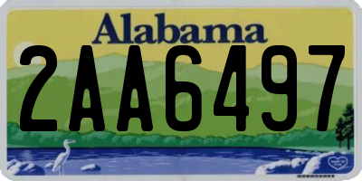 AL license plate 2AA6497