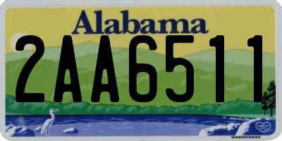 AL license plate 2AA6511