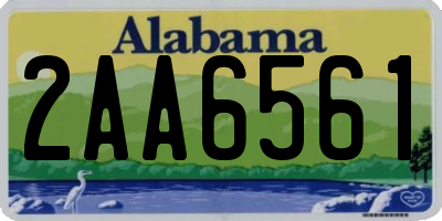 AL license plate 2AA6561