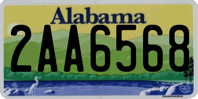 AL license plate 2AA6568