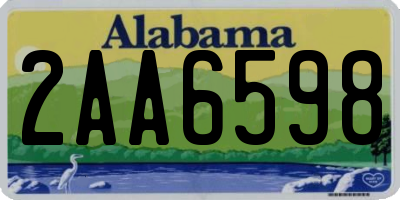 AL license plate 2AA6598