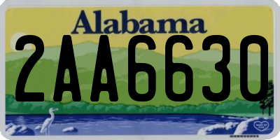 AL license plate 2AA6630