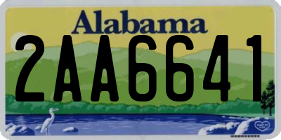 AL license plate 2AA6641