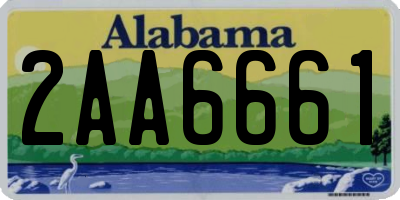 AL license plate 2AA6661
