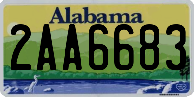 AL license plate 2AA6683