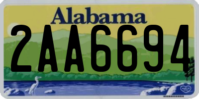 AL license plate 2AA6694