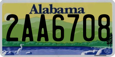 AL license plate 2AA6708