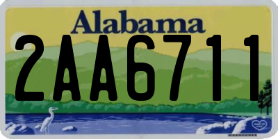 AL license plate 2AA6711
