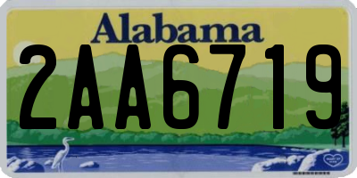 AL license plate 2AA6719