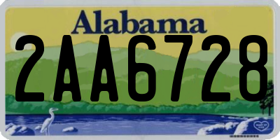 AL license plate 2AA6728