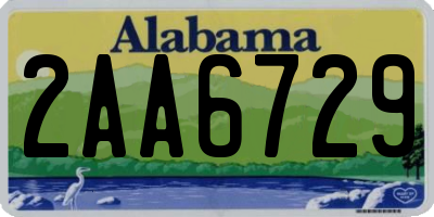 AL license plate 2AA6729