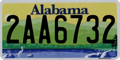 AL license plate 2AA6732