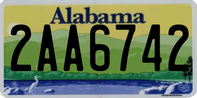 AL license plate 2AA6742