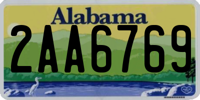 AL license plate 2AA6769