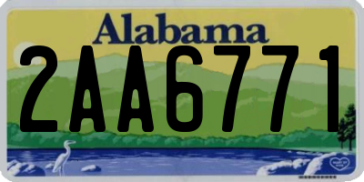 AL license plate 2AA6771