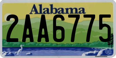AL license plate 2AA6775