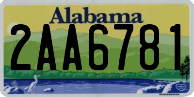 AL license plate 2AA6781