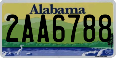 AL license plate 2AA6788