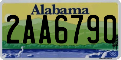 AL license plate 2AA6790