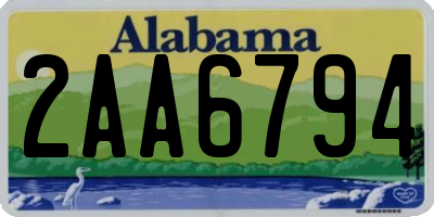 AL license plate 2AA6794