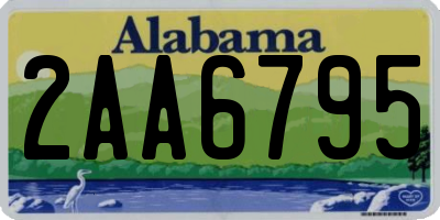 AL license plate 2AA6795