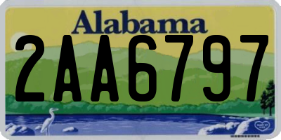 AL license plate 2AA6797