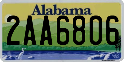 AL license plate 2AA6806