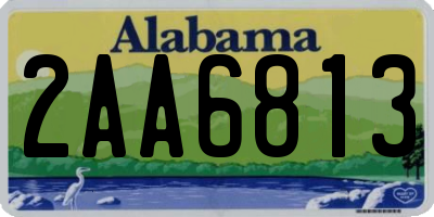 AL license plate 2AA6813