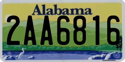 AL license plate 2AA6816