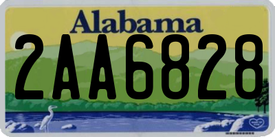 AL license plate 2AA6828