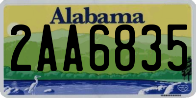 AL license plate 2AA6835