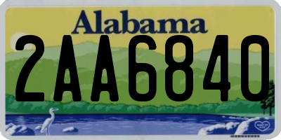 AL license plate 2AA6840