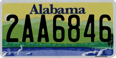 AL license plate 2AA6846