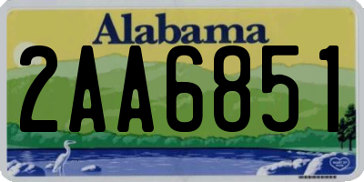 AL license plate 2AA6851