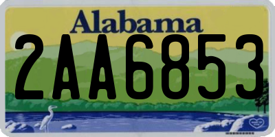 AL license plate 2AA6853