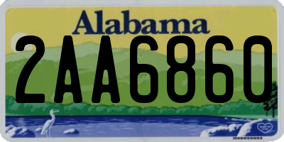 AL license plate 2AA6860