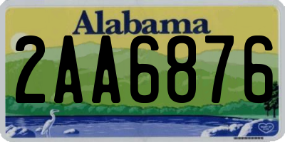 AL license plate 2AA6876